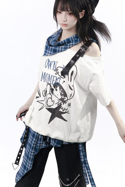 Subculture Punk Dark Kawaii Top + Skirt + Pants