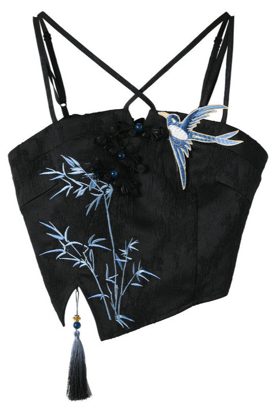 Chinese-style Design Mode Jacket + Shirt + Pants + Camisole