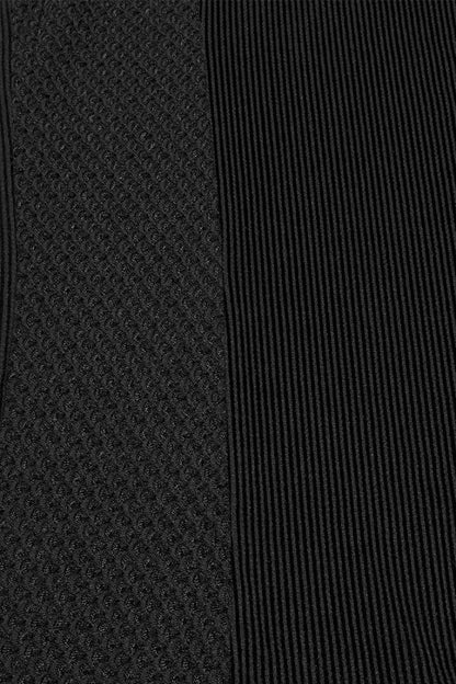Black Round Collar Sheer Mesh Color Matching Rivet Punk Vest