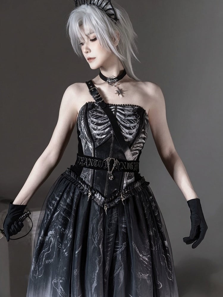 [pre-order Deadline: June 8] Phantom Knight Dark Gothic Military Dress Full Set (jacket + Bustier Top + Skirt)