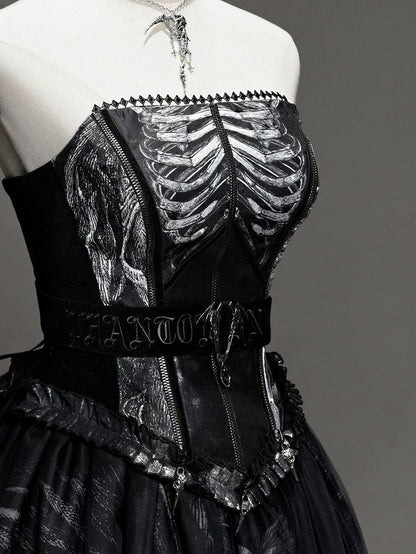 [pre-order Deadline: June 8] Phantom Knight Dark Gothic Military Dress Full Set (jacket + Bustier Top + Skirt)