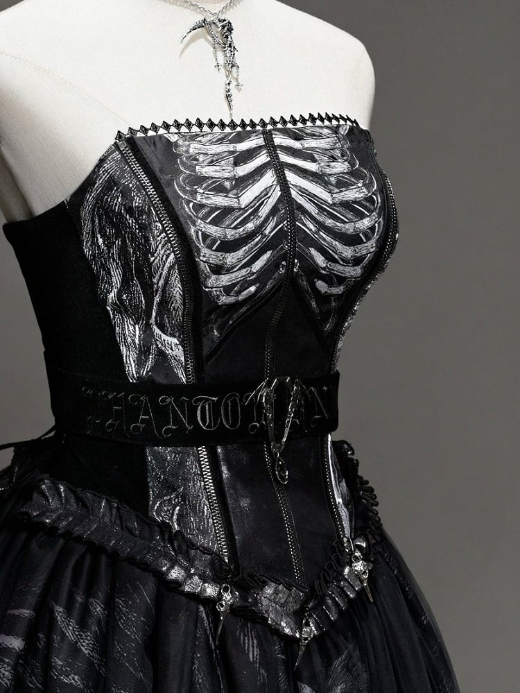 [pre-order Deadline: June 8] Phantom Knight Dark Gothic Military Dress Full Set (jacket + Bustier Top + Skirt)