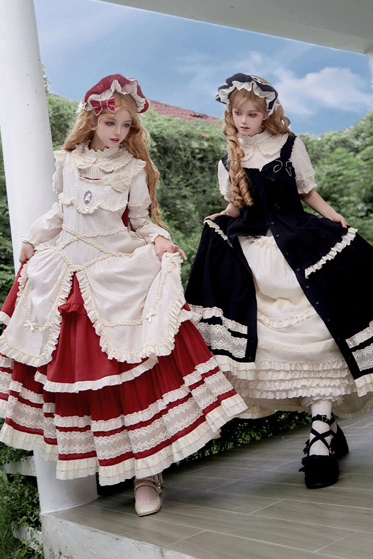 Black [lily] Multi-layered Ruffle Lace Classic Lolita Jsk Dress