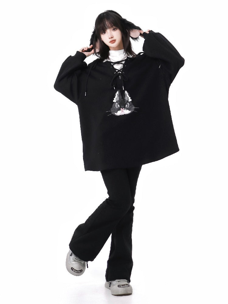 Rebel Sweet Heart Short Fur Jacket Design Top Pants Set