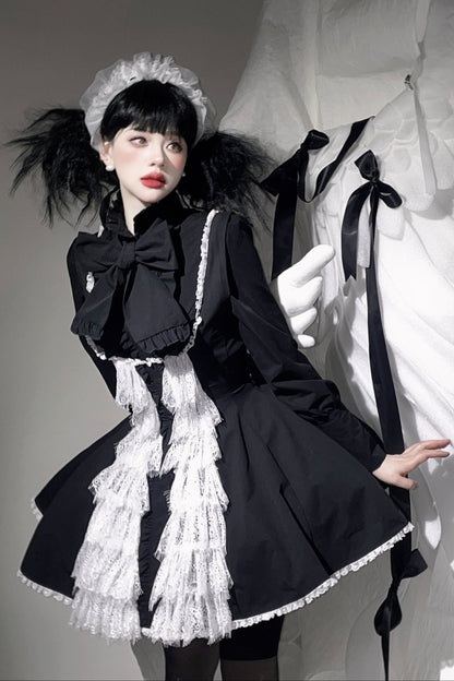 Little Angel Dark Gothic Lace Dress