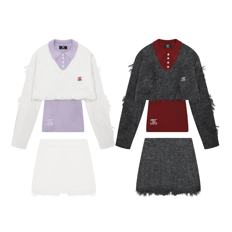 Three Piece Mini Sweater Set