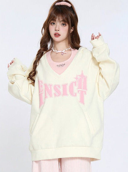 American Lazy Niche Sweatshirt Two-piece Set