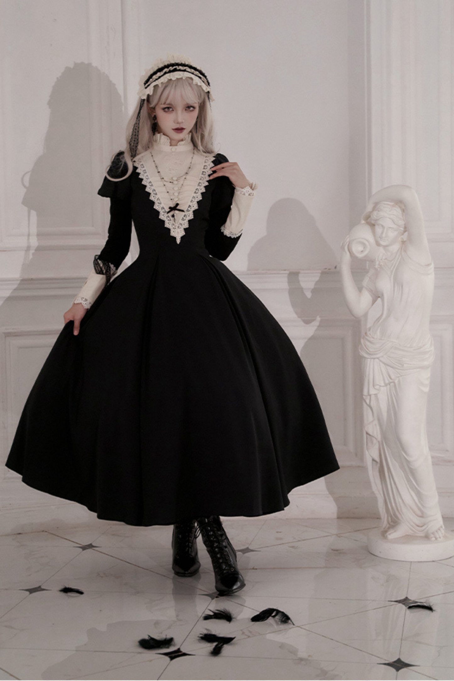 [pre-order] Dark Gothic Girl School Dress Set