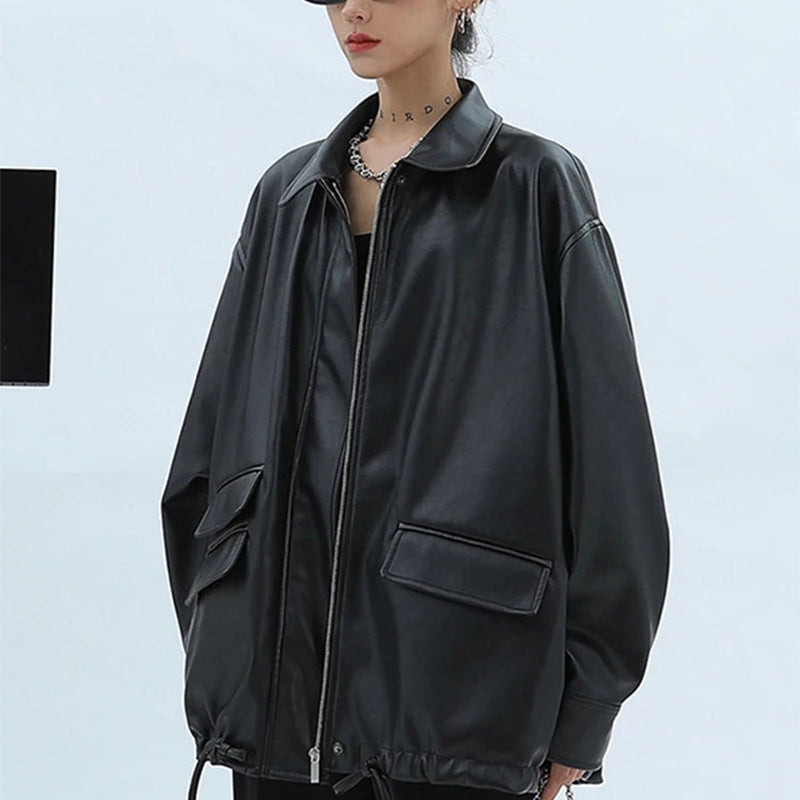 Oversized Leather Jacket