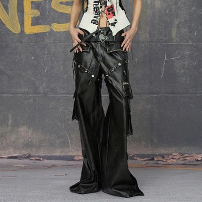 Leather Cargo Pants