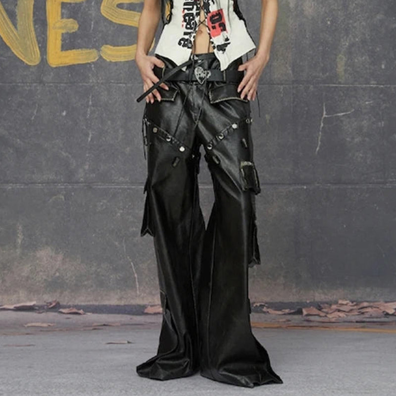 Leather Cargo Pants