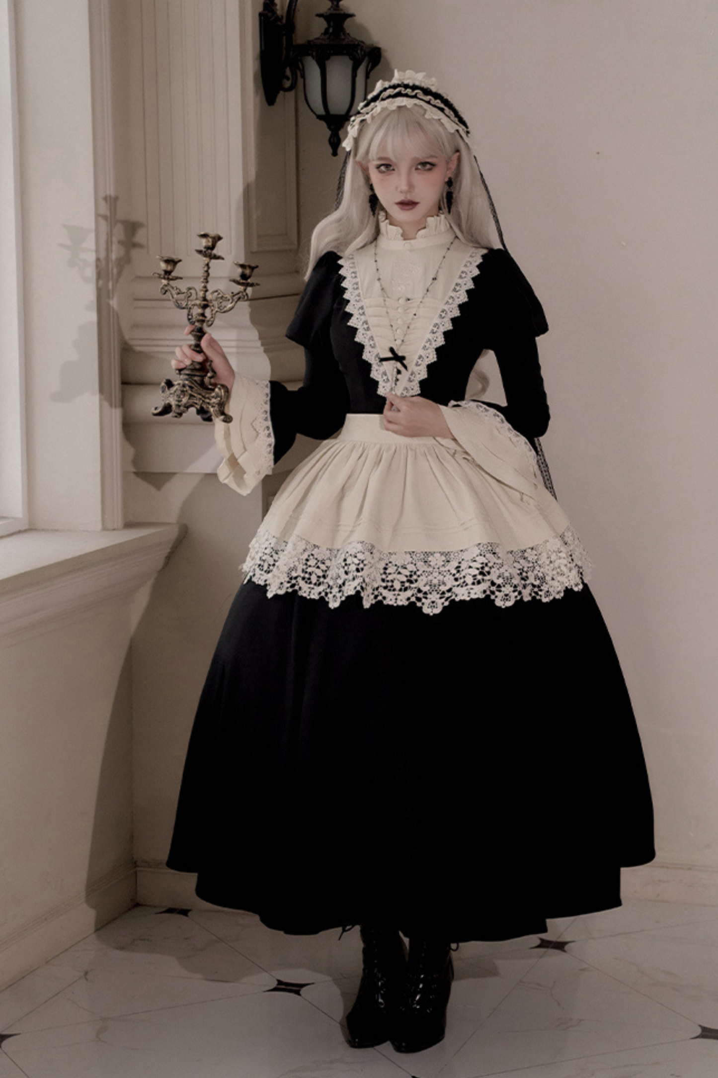 [pre-order] Dark Gothic Girl School Dress Set