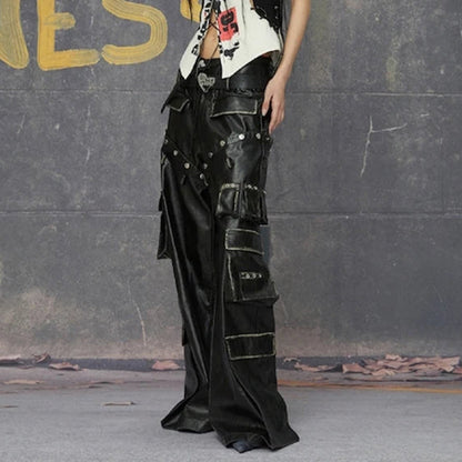 Leather Cargo Pants