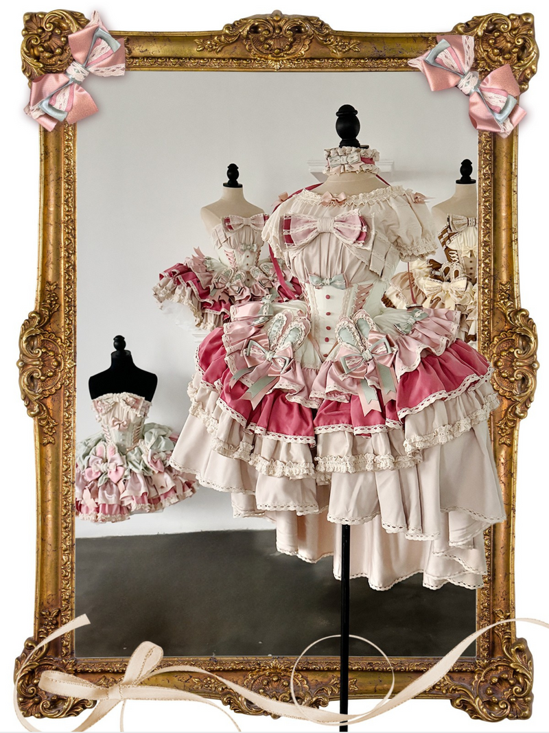 [pre-order] Ribbon Bunny Antique Version Bustier Dress + Inner Top + Complete Accessories