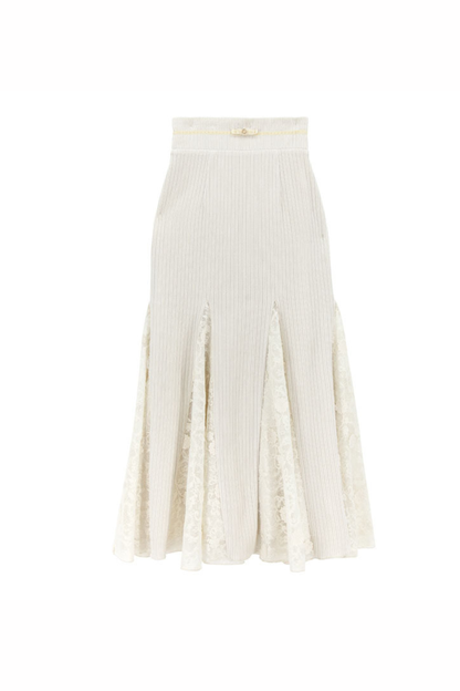 Moonlight Lace Knit Top + Long Skirt