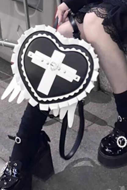 Ruffled Subculture Heart Bag