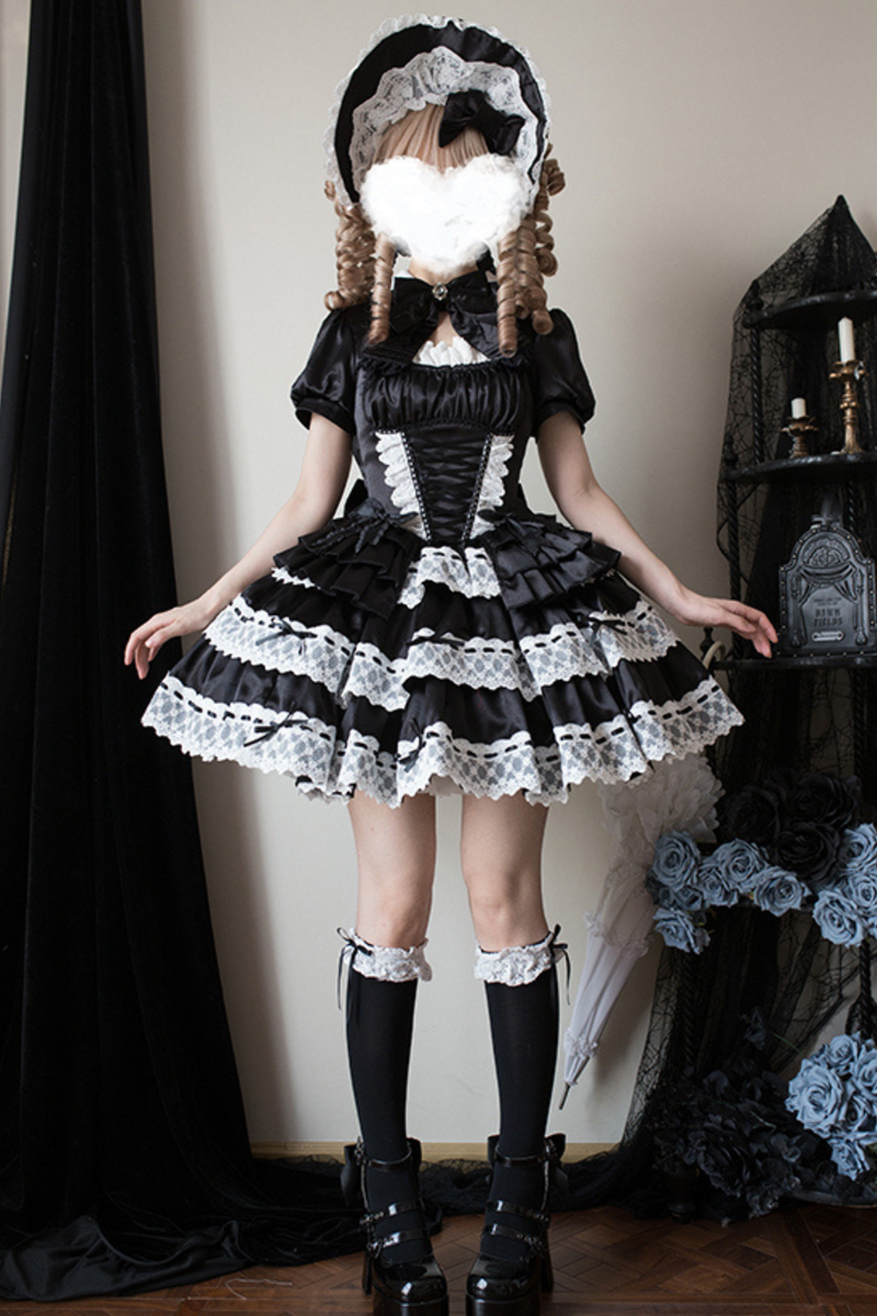 Cream Croissant Old-style Doll Lolita Dress