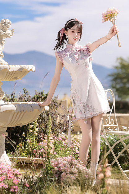 Strawberry Sweet Chinese-style Sleeveless Dress