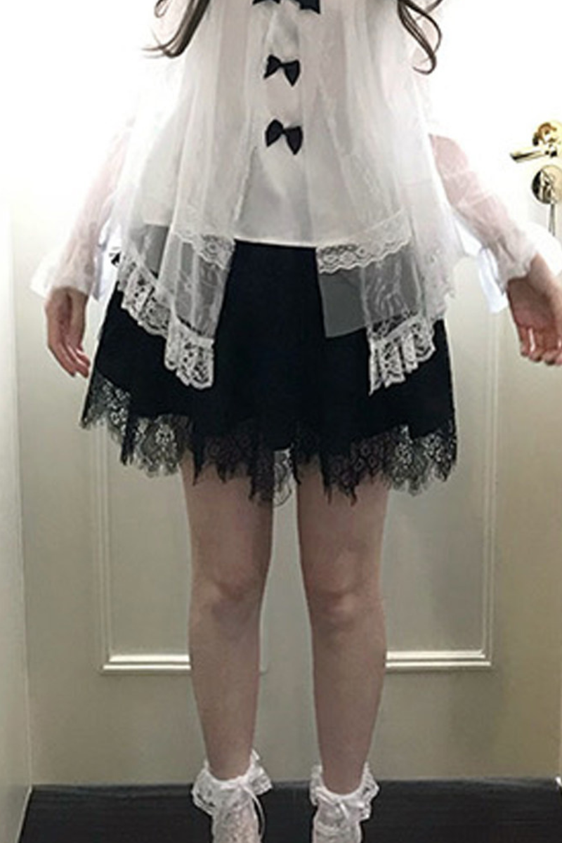 Ribbon Chiffon Top + Skirt