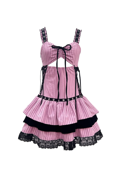 Striped Velvet Performance Dress
