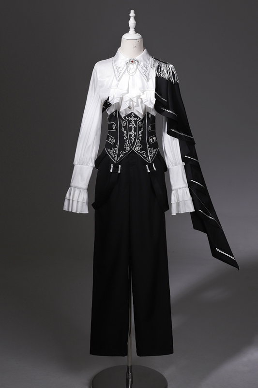 Monochrome Prince Top + Corset + Pants