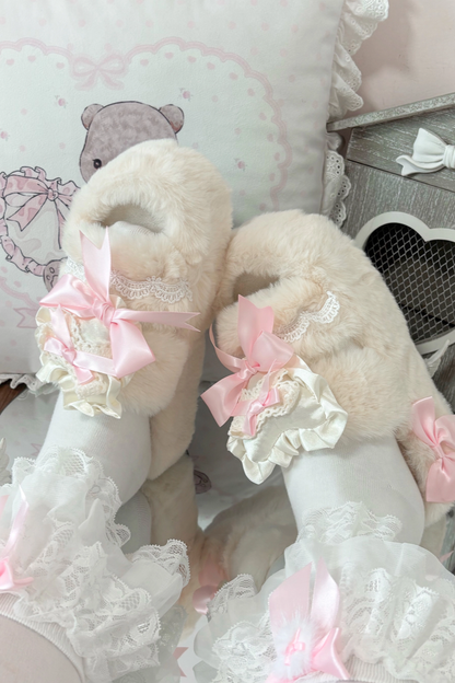 Bunny Fur Lolita Slippers