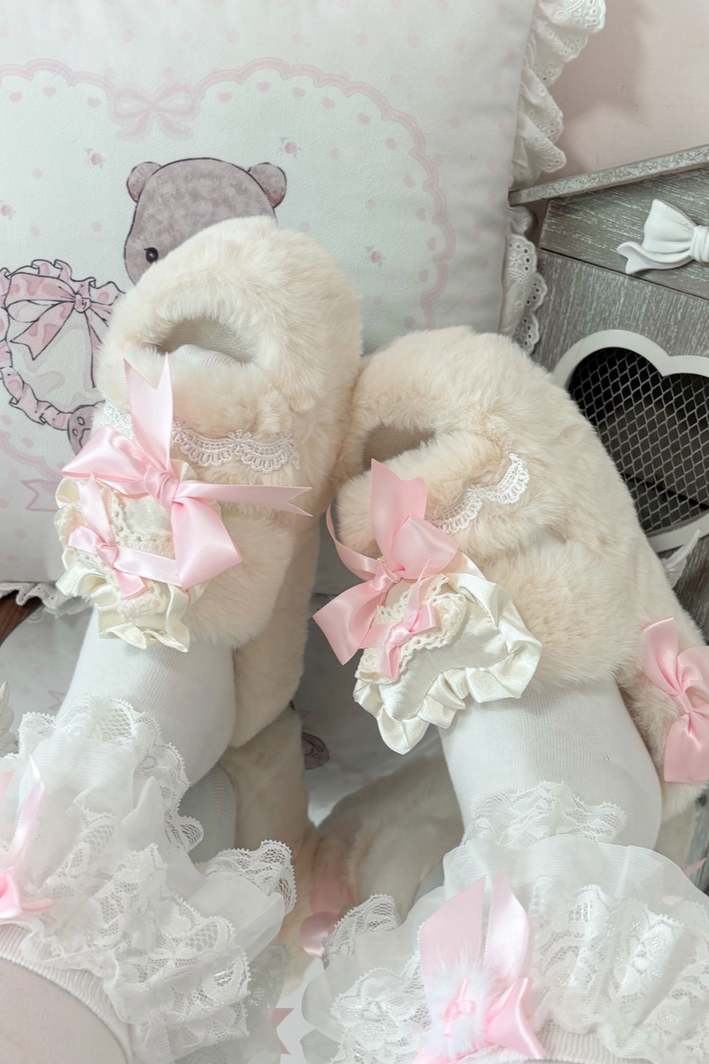 Bunny Fur Lolita Slippers