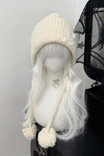 Snow Music Knit Hat + Ear Muffs