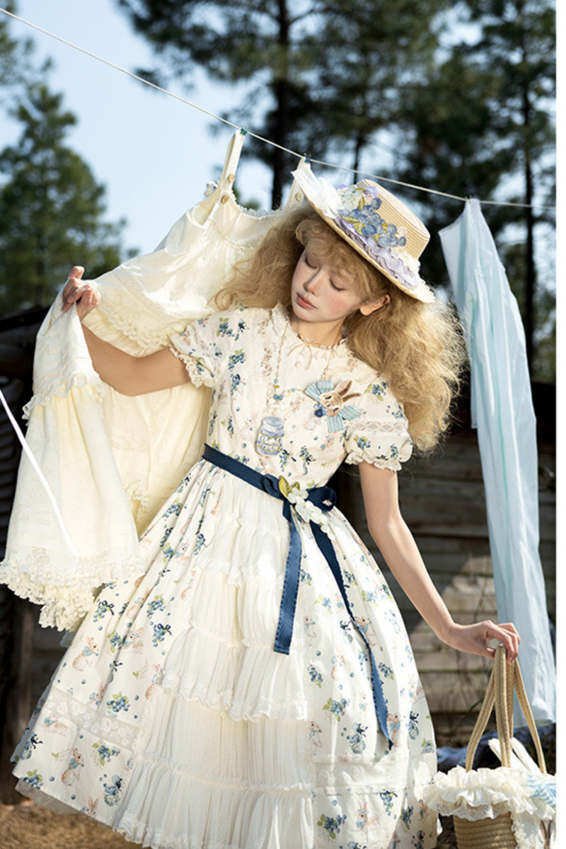 Benny's Blueberry Garden Lolita Jumper Skirt + Dress + Inner Shirt