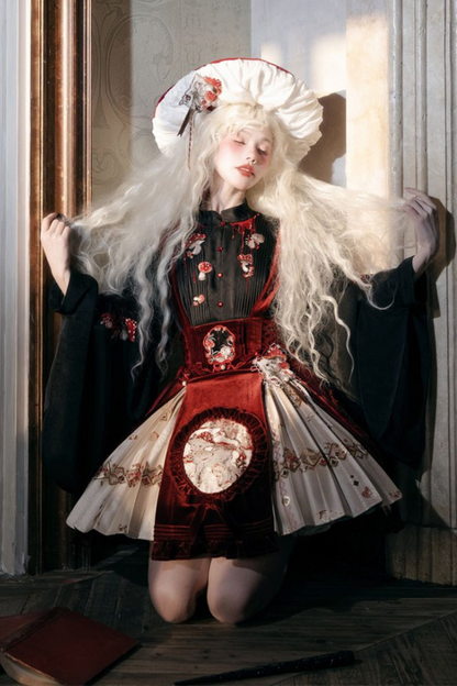 [pre-order] Japanese Style Mushroom Dark Sweet Lolita Jumper Skirt + Gown + Accessories