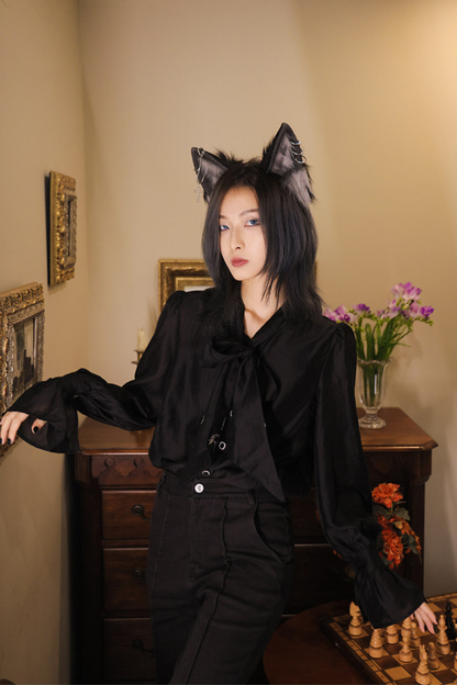 Chiffon Dark Shirt