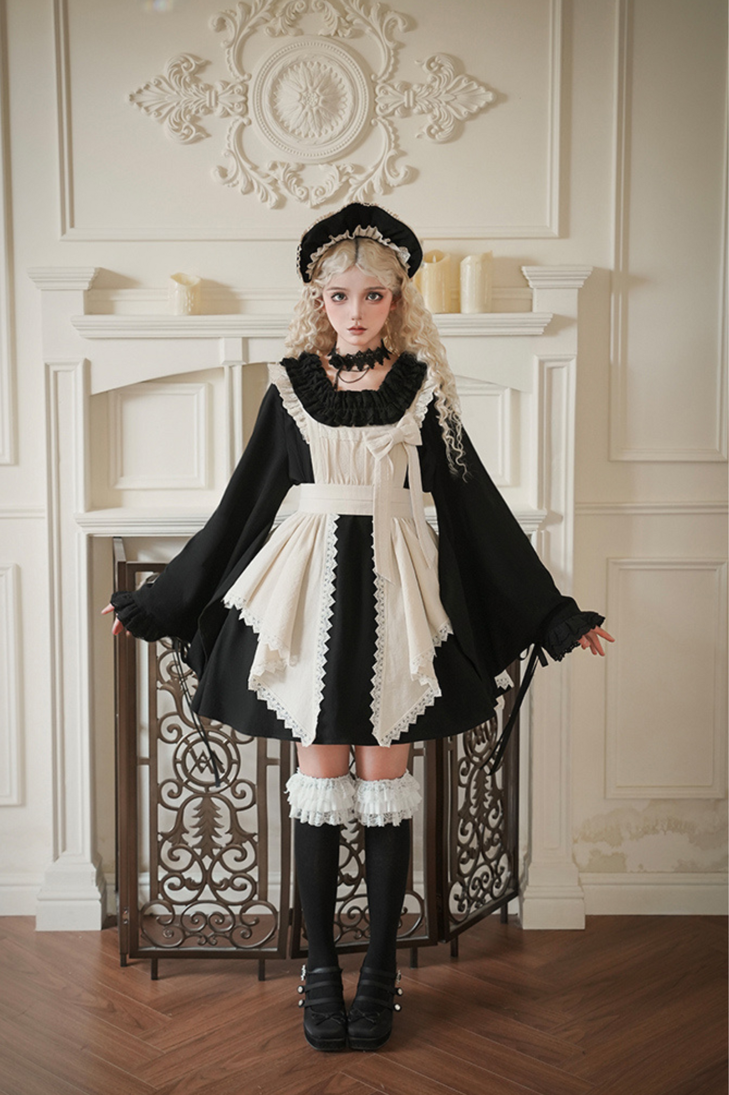 [pre-order] Gothic Doll Lolita Dress + Lolita Apron