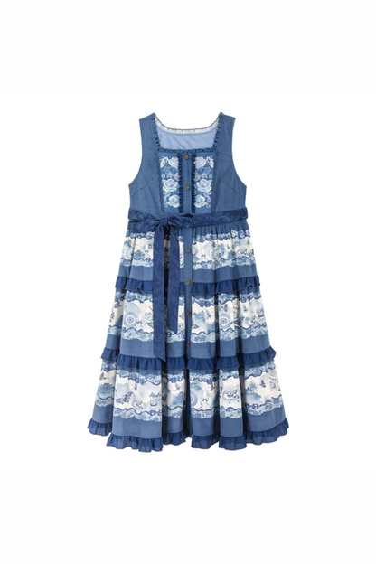 Snow Covered Celadon Vest Dress + Cloak + Shirt