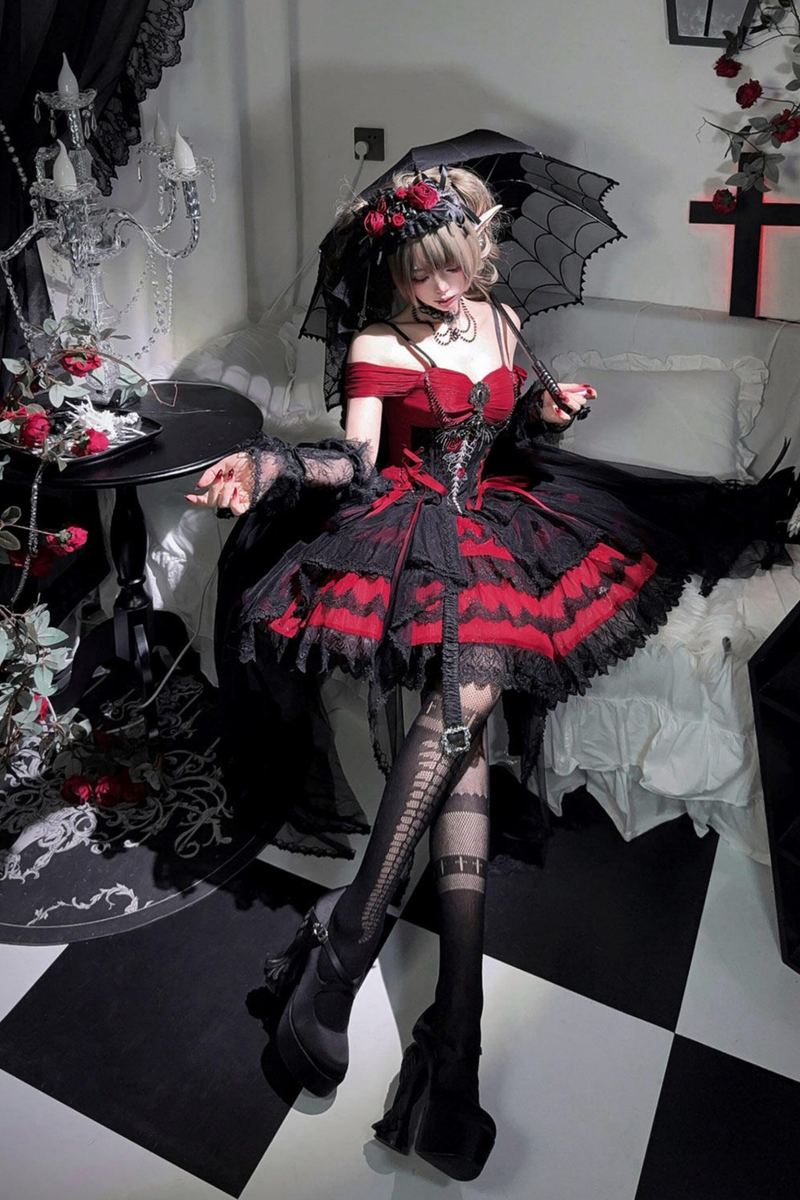 Dragonborn Gothic Dress + Necklace