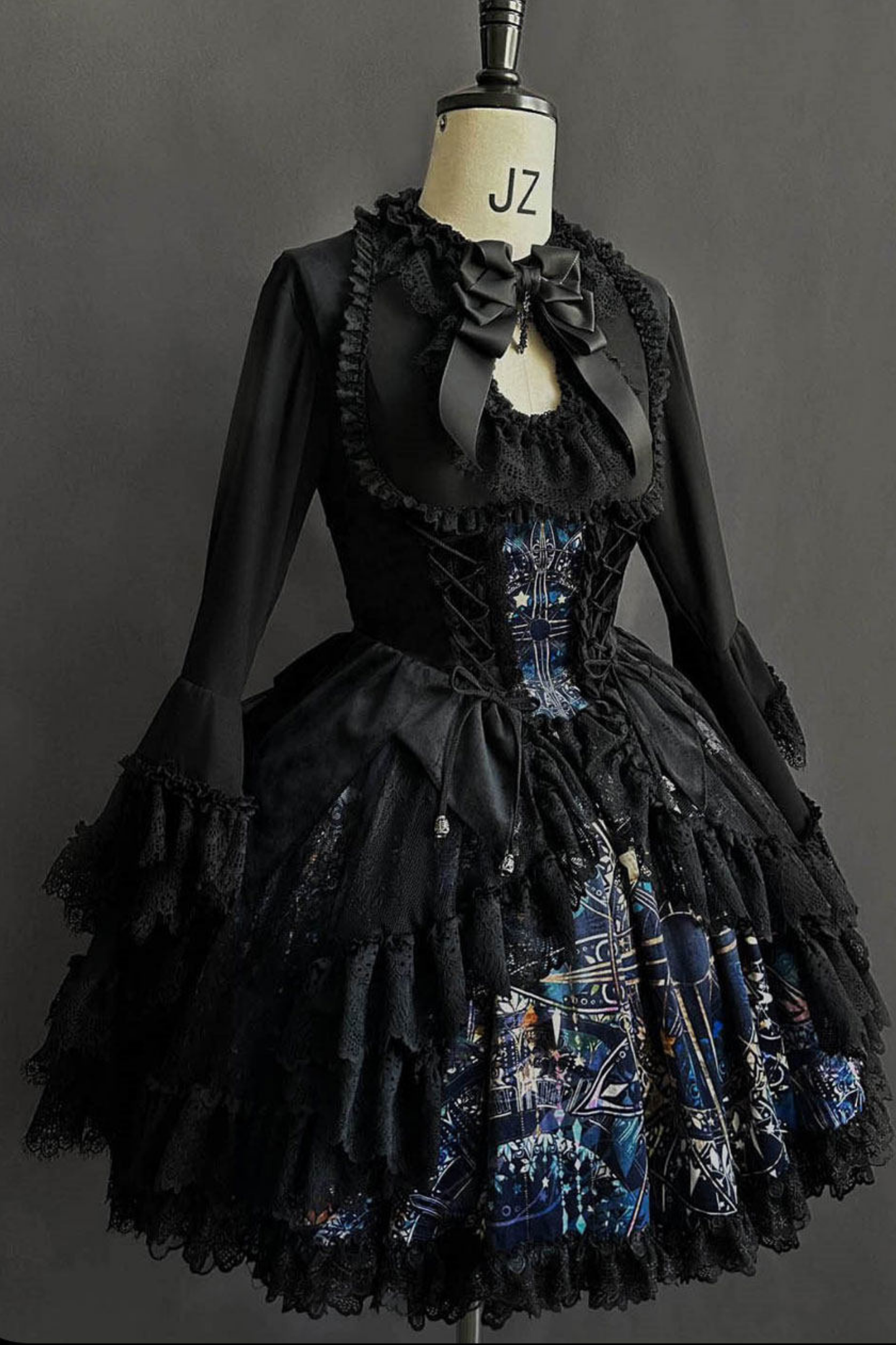 Gothic Lolita Jumper Skirt + Dark Top + Girdle