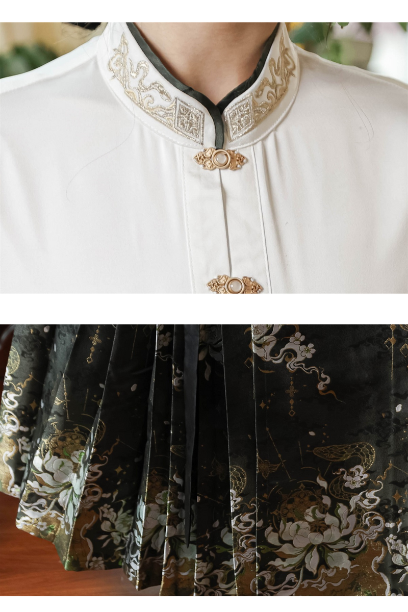 [pre-order] Dark Chinese-style Shirt + Cape + Skirt