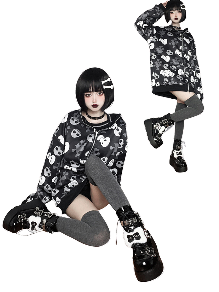 Small Bone Denim Round Toe Platform Short Boots