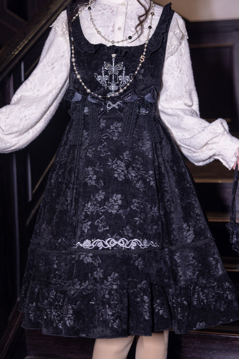 Candlelight Antique Lace Dress + Vest Dress + Bag + Brooch
