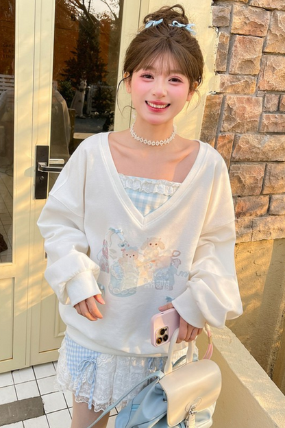 Girlfriend Sweet Top + Gingham Plaid Pants