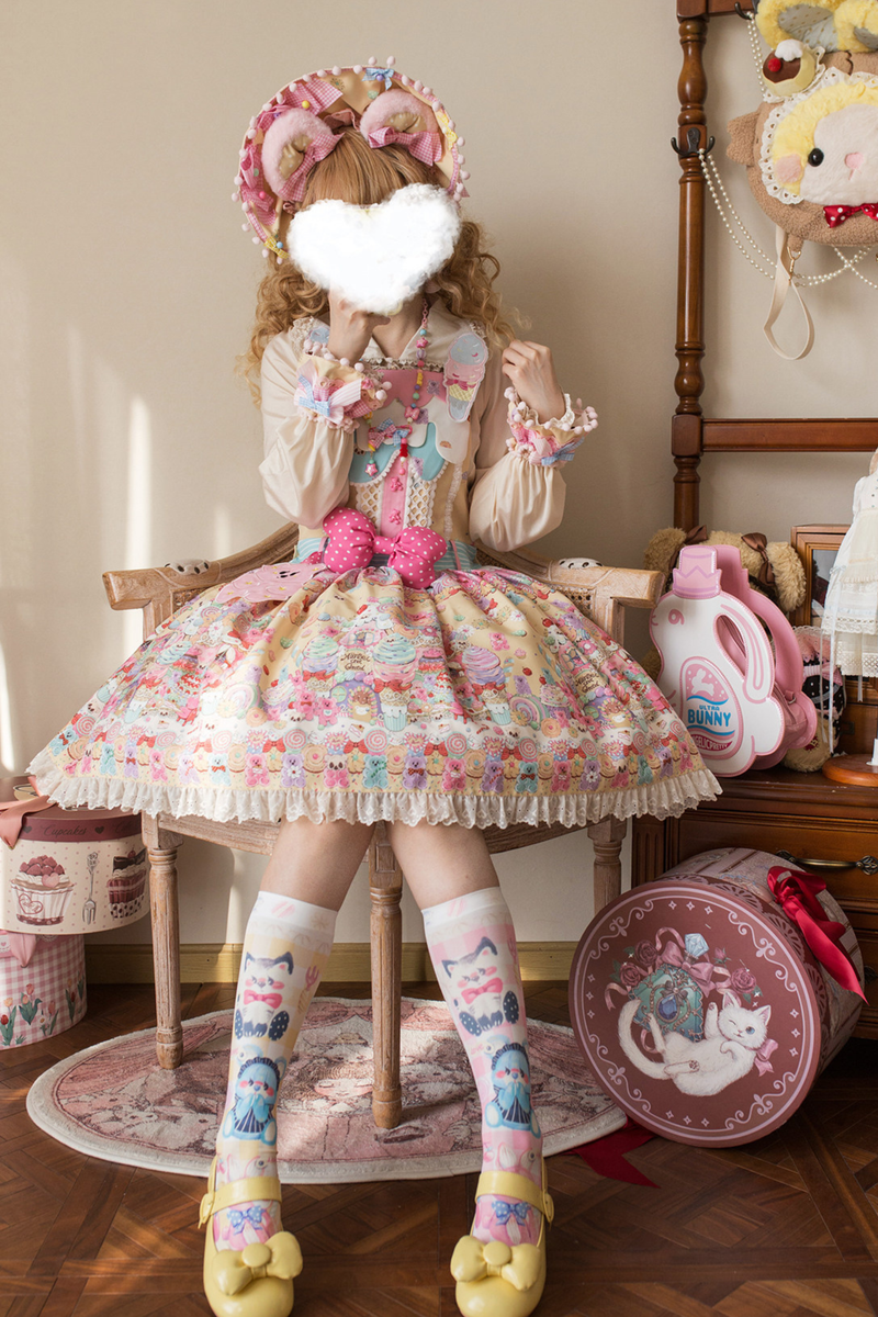 Sweetheart Candy Suspender Skirt + Jumper Skirt