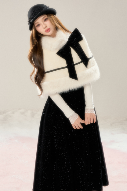 French High-end Cloak + Flared Skirt