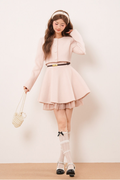 Sweet Powder Short Jacket + Flare Dress