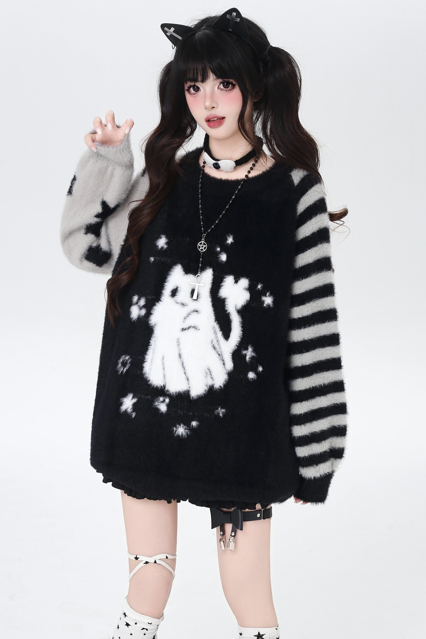 Asymmetric Sleeve Loose Top