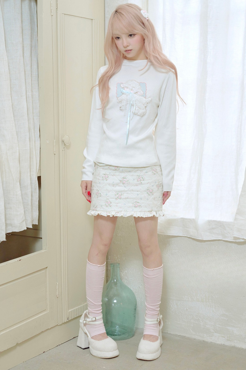 Sweet Lamb Ribbon Tight Top