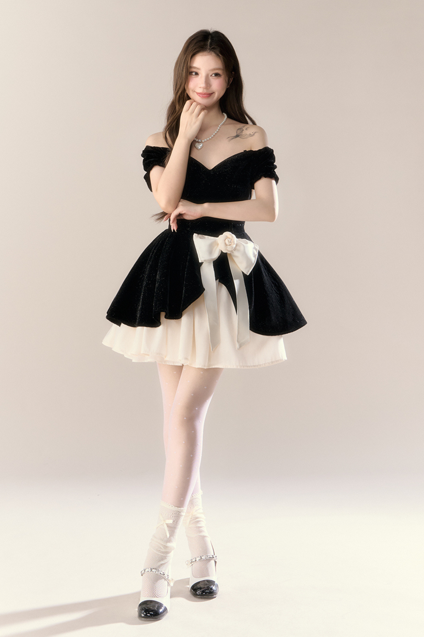 Velvet French Black Dress