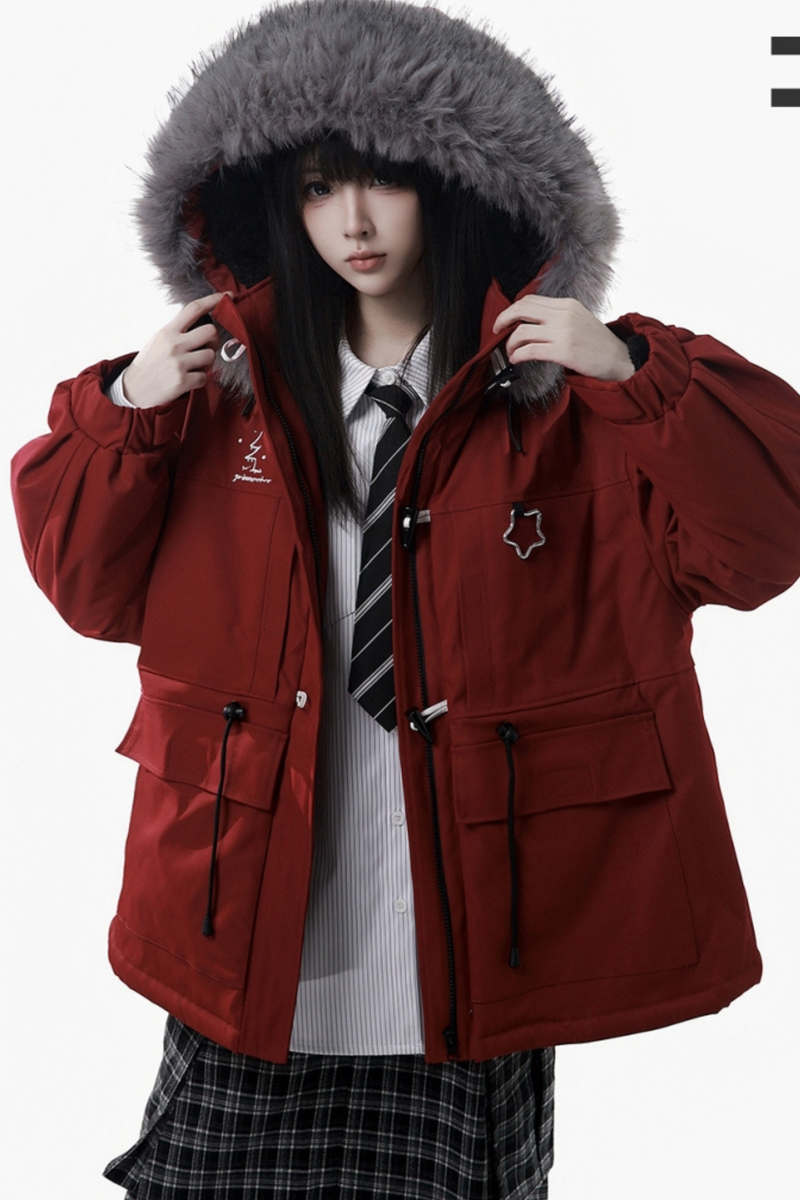 Christmas Hooded Coat + Shirt + Sweatshirt + Long Skirt + Pants