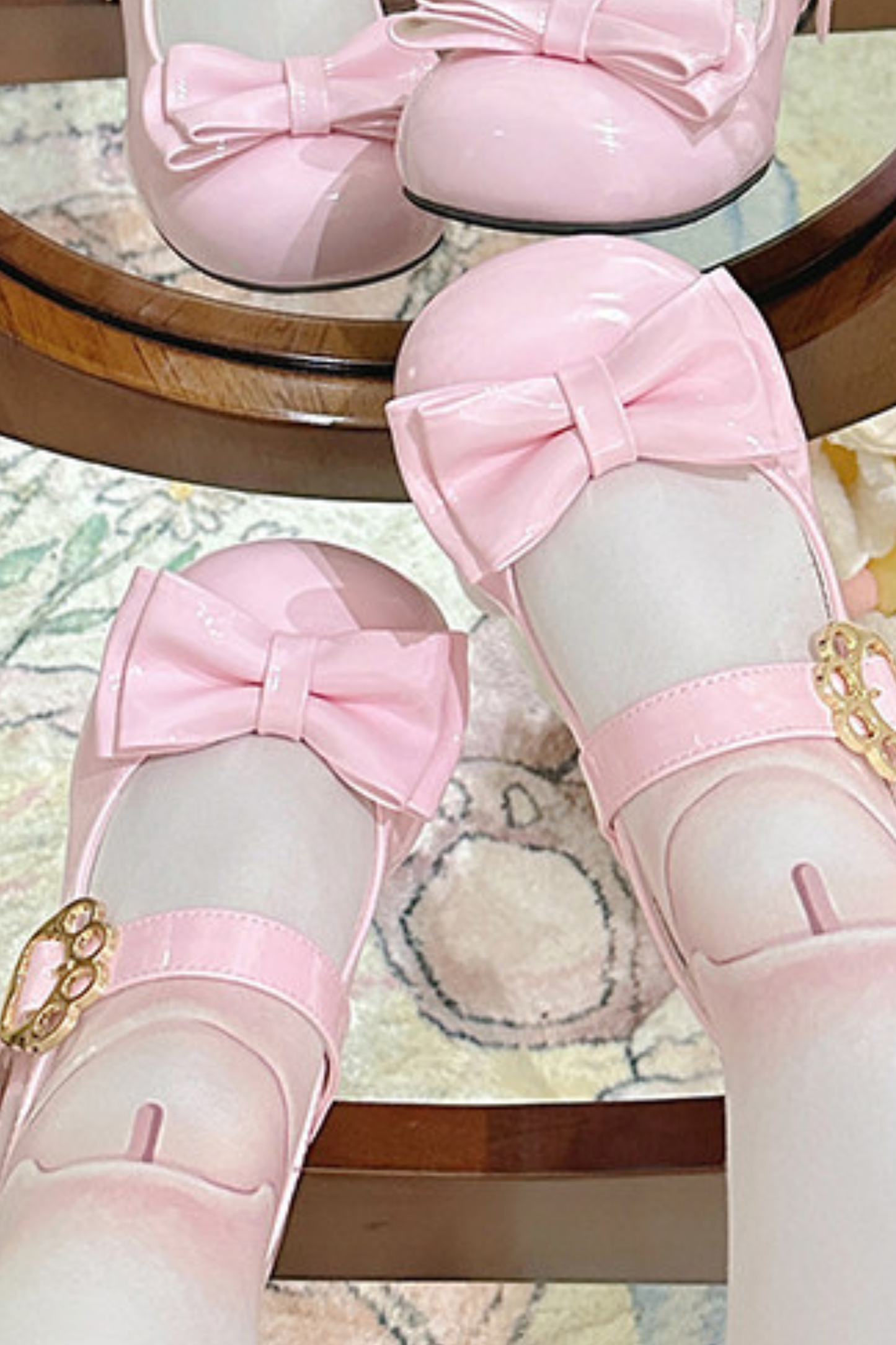 Glossy Ribbon Lolita Shoes