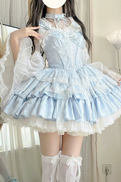Polly Rue Ballet Flannel Lace Ribbon Lolita Dress