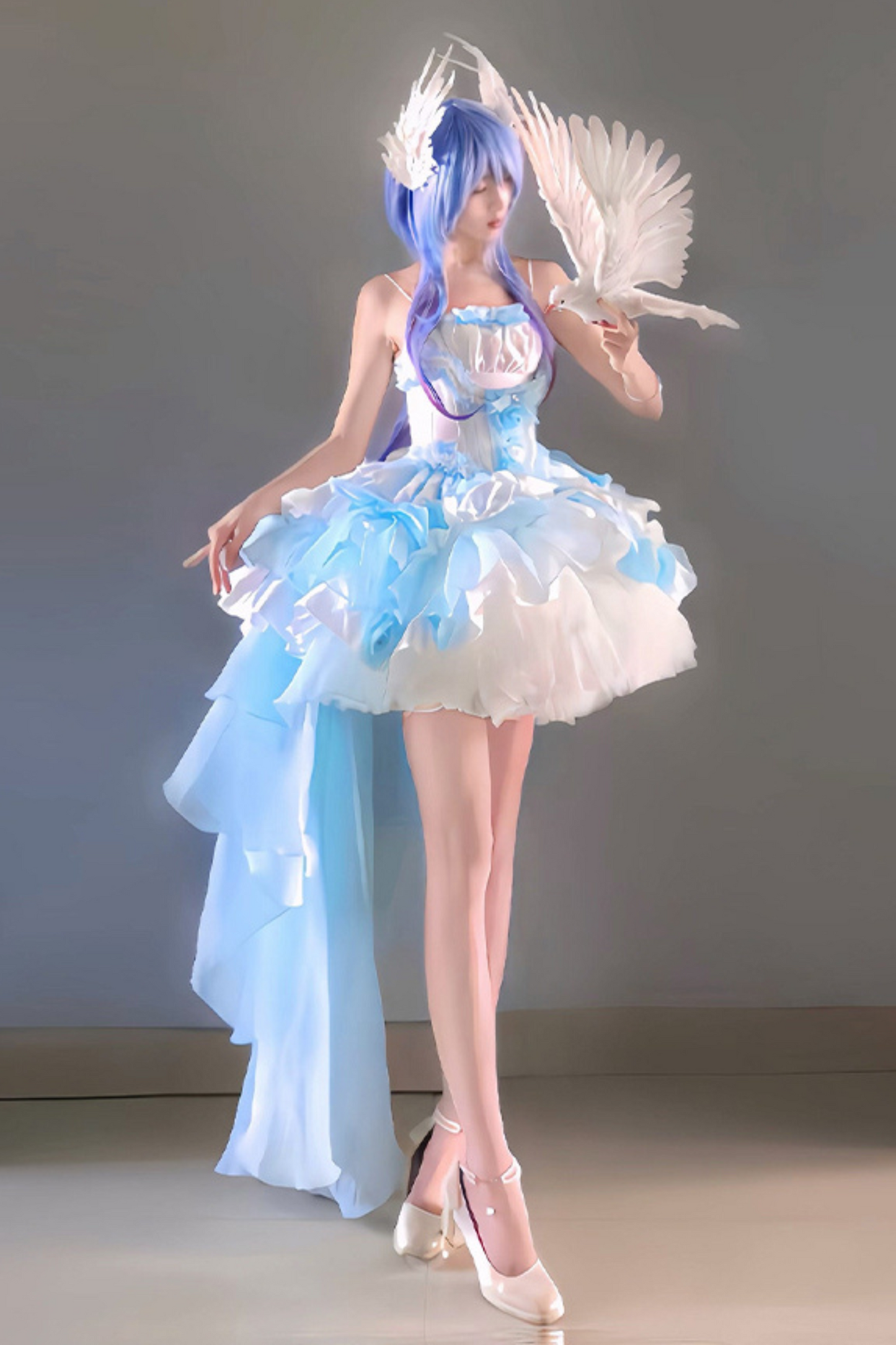 [pre-order] Paraiba Tourmaline Rose Long Tail Beauty Dress Set