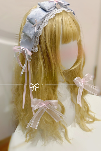 Layered Ruffle Sweet Princess Lolita Jumper Skirt + Tail + Headband + Cape + Bonnet